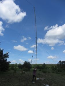 Mast for dipole 160/80/40m