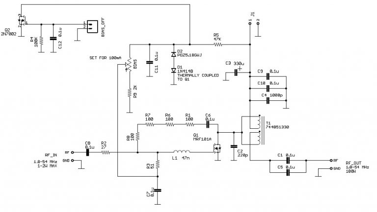 HF amplifier with MFR101 | Radio Club PZK LAB-EL HF5L