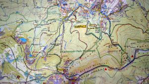 Map of the Karpacz area in the Karkonosze Mountains