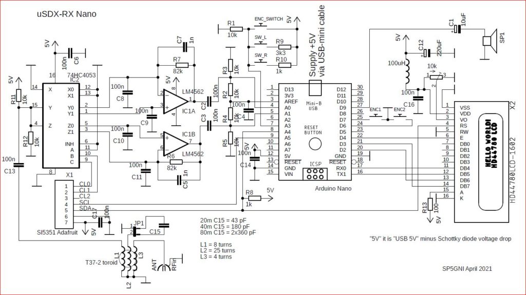 Software Defined Radio with Arduino Nano | Radio Club PZK LAB-EL HF5L