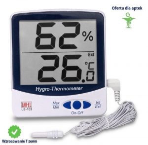 Termometr LB-103 ze świadectwem wzorcowania dla apteki